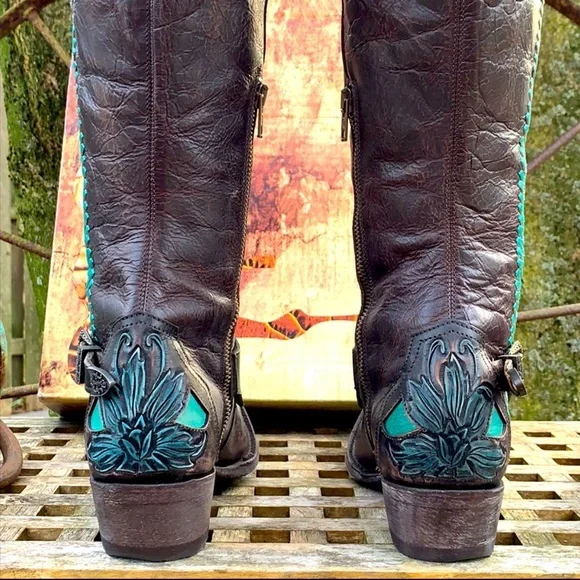 OLD GRINGO NEW With Box Aster Tooling 18” Tall Knee High Western Boots, Size 6.5 - Picture 6 of 14